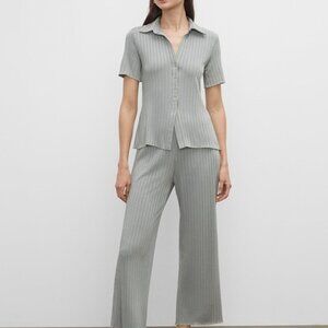 Club Monaco Wide Rib Pants and Matching Ribbed Cardi